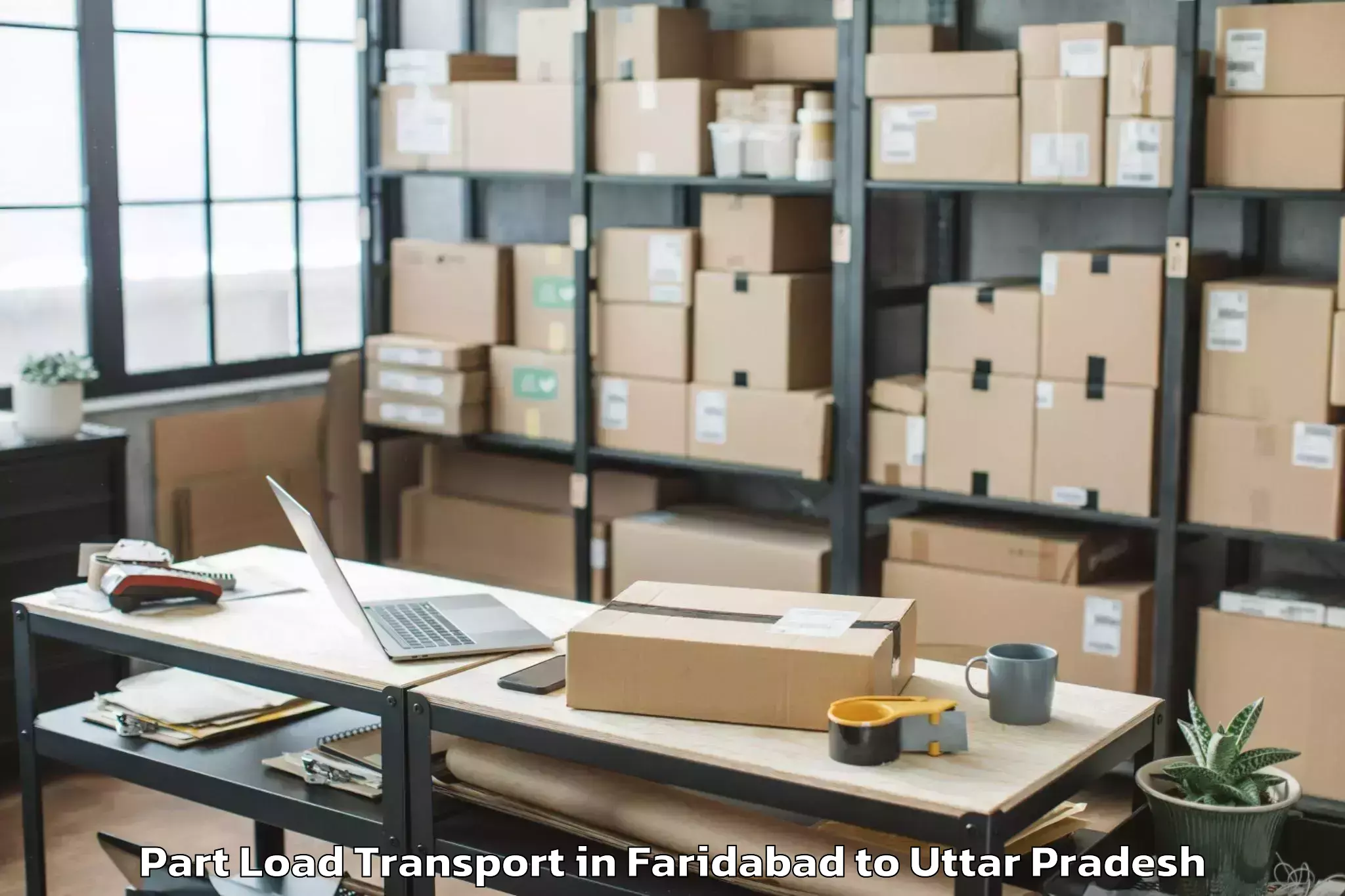 Reliable Faridabad to Shikohabad Part Load Transport